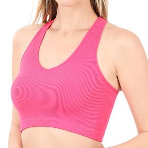 Ribbed Pink bralette